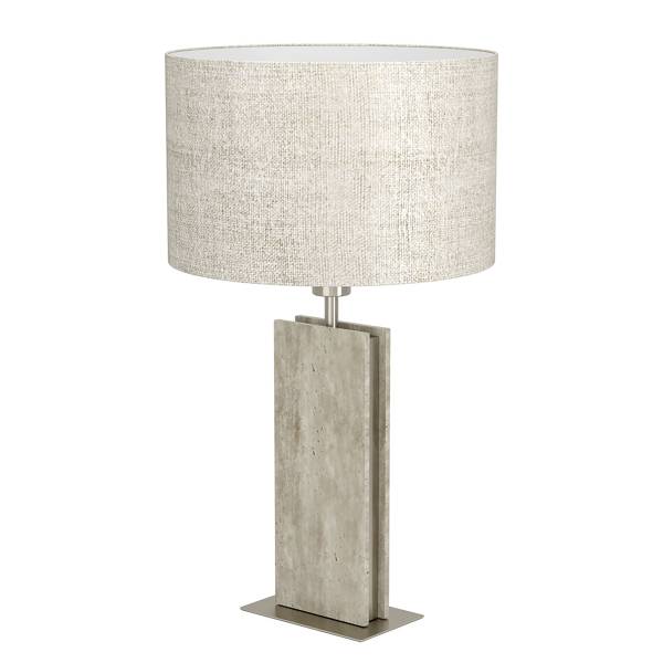 Tafellamp Belesar staal/graniet - 1-lichts - zilver