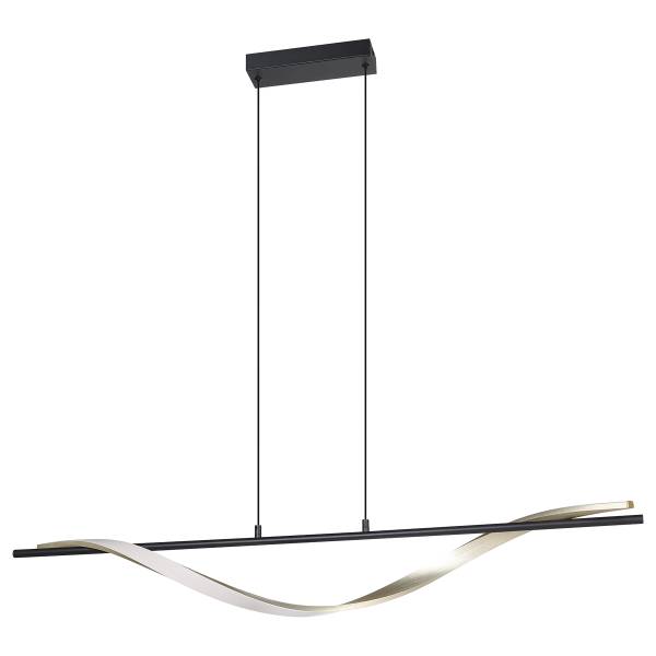 LED-Pendelleuchte Conaprato Aluminium / Stahl - Schwarz / Messing - 1-flammig