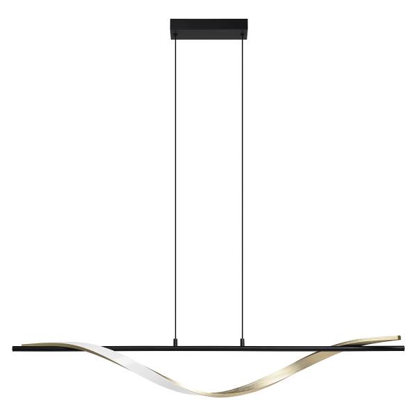 LED-Pendelleuchte Conaprato Aluminium / Stahl - Schwarz / Messing - 1-flammig