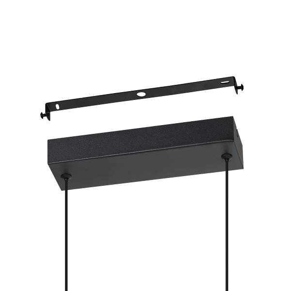 LED-Pendelleuchte Conaprato Aluminium / Stahl - Schwarz / Messing - 1-flammig