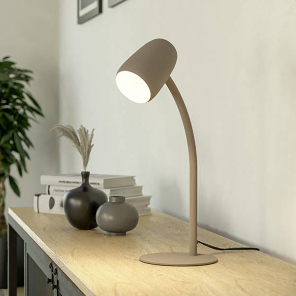 Lampe à poser Carlo Acier - 1 ampoule - Sable