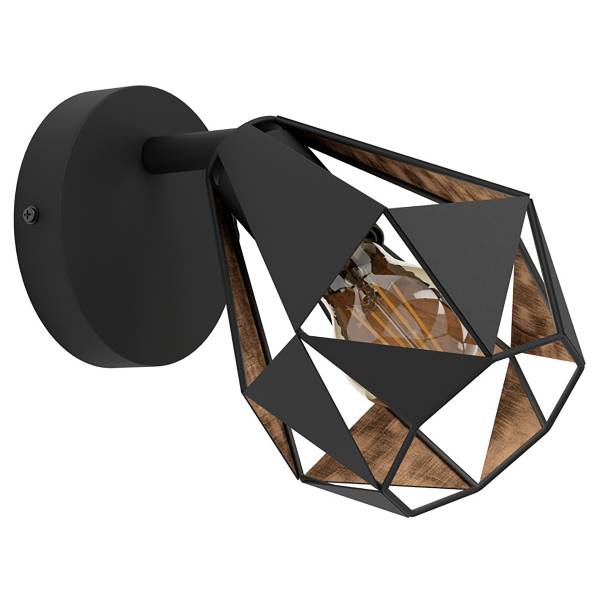 Applique murale Carlton 7 Acier - Noir / Cuivre - 1 ampoule