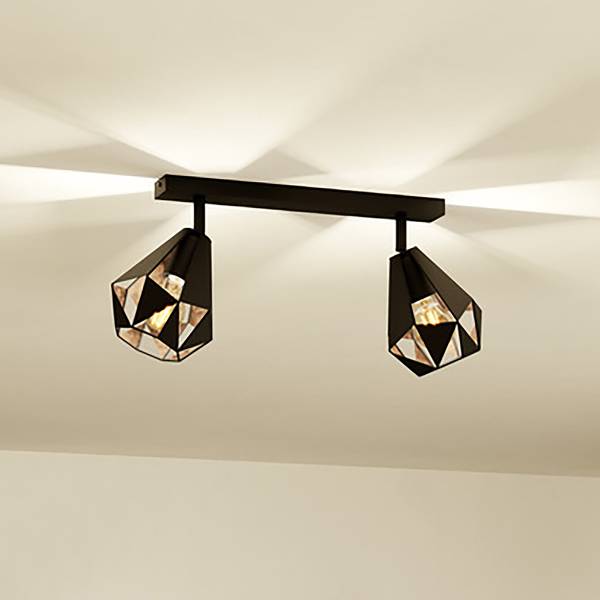 Lampada da soffitto Carlton 7 Acciaio - nero / Rame - 2 punto luce