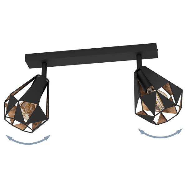 Lampada da soffitto Carlton 7 Acciaio - nero / Rame - 2 punto luce