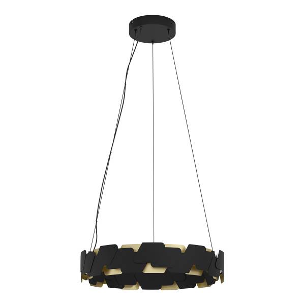 LED-Pendelleuchte Altagracia Stahl - Schwarz / Gold