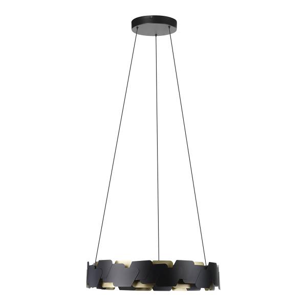 LED-Pendelleuchte Altagracia Stahl - Schwarz / Gold