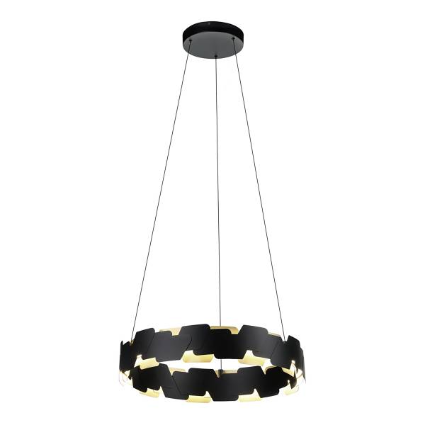 LED-Pendelleuchte Altagracia Stahl - Schwarz / Gold