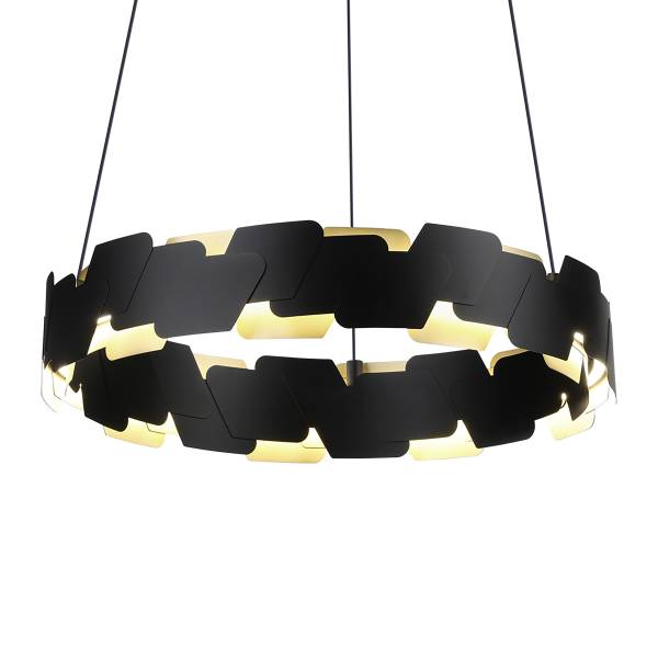 LED-Pendelleuchte Altagracia Stahl - Schwarz / Gold