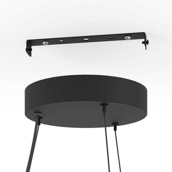 LED-Pendelleuchte Altagracia Stahl - Schwarz / Gold