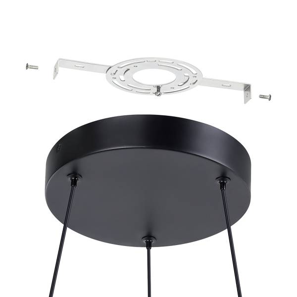 LED-Pendelleuchte Altagracia Stahl - Schwarz / Gold