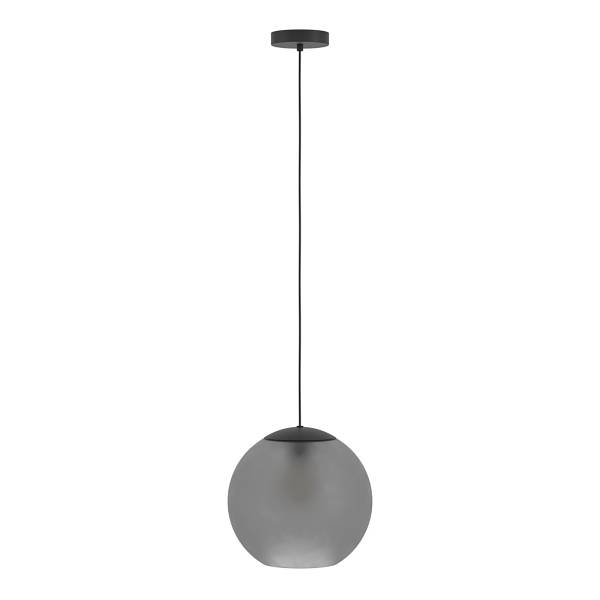 Suspension Arangona type A Acier / Verre transparent - Noir / Gris - Nb d'ampoules : 1