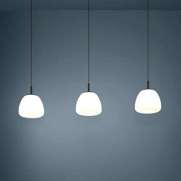 Hanglamp Balmes type B staal/opaalglas - zwart - Aantal lichtbronnen: 3