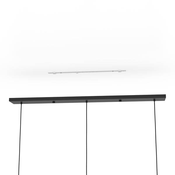 Hanglamp Balmes type B staal/opaalglas - zwart - Aantal lichtbronnen: 3
