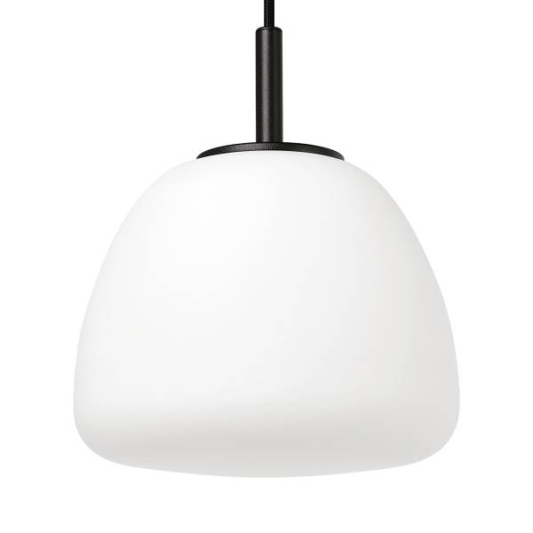 Hanglamp Balmes type B staal/opaalglas - zwart - Aantal lichtbronnen: 3