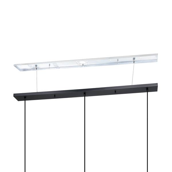 Hanglamp Balmes type B staal/opaalglas - zwart - Aantal lichtbronnen: 3