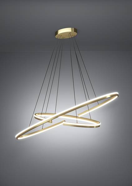 Lampada a sospensione LED Bogado Acciaio - Oro / Bianco