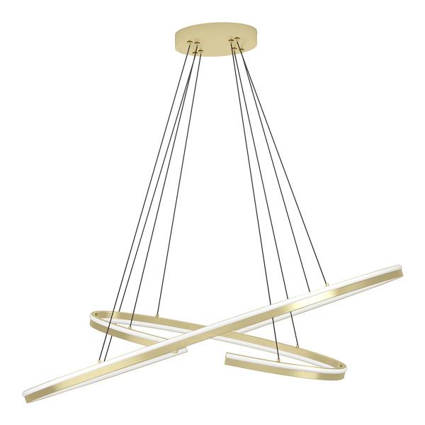 Lampada a sospensione LED Bogado Acciaio - Oro / Bianco