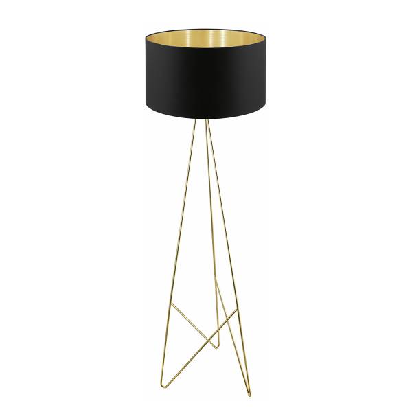 Vloerlamp Camporale staal - zwart/messingkleurig - 1-lichts