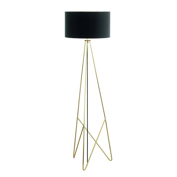 Vloerlamp Camporale staal - zwart/messingkleurig - 1-lichts