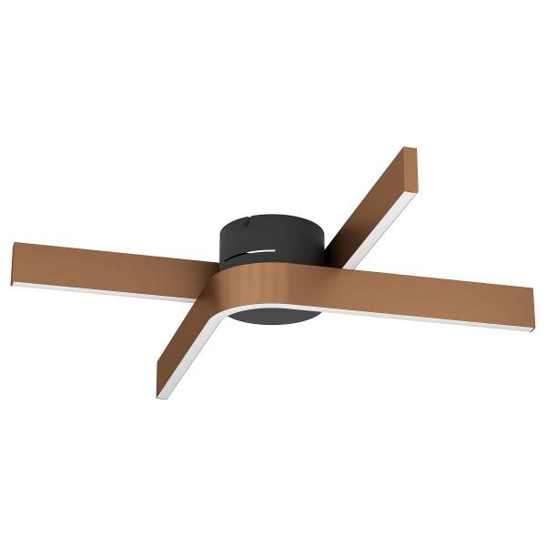 Lampada da soffitto LED Folcino-Z Alluminio / Acciaio - Bronzo - 2 punti luce