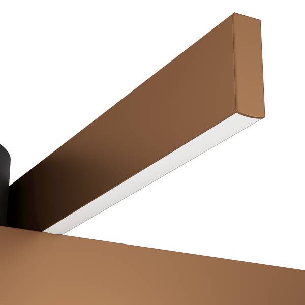 Lampada da soffitto LED Folcino-Z Alluminio / Acciaio - Bronzo - 2 punti luce