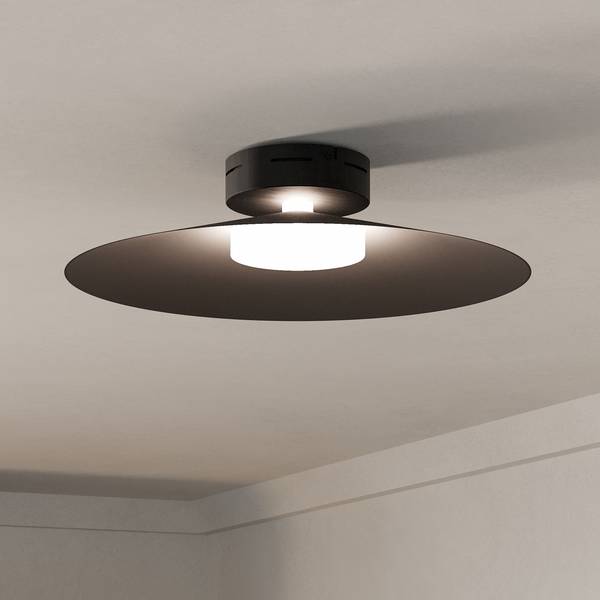 LED-Deckenleuchte Conomavilla-Z Stahl - Schwarz - 1-flammig