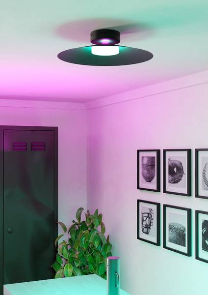 LED-Deckenleuchte Conomavilla-Z Stahl - Schwarz - 1-flammig