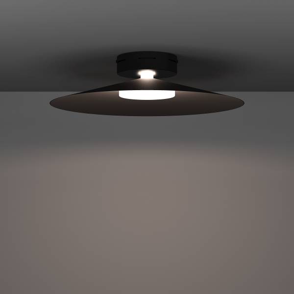 LED-Deckenleuchte Conomavilla-Z Stahl - Schwarz - 1-flammig