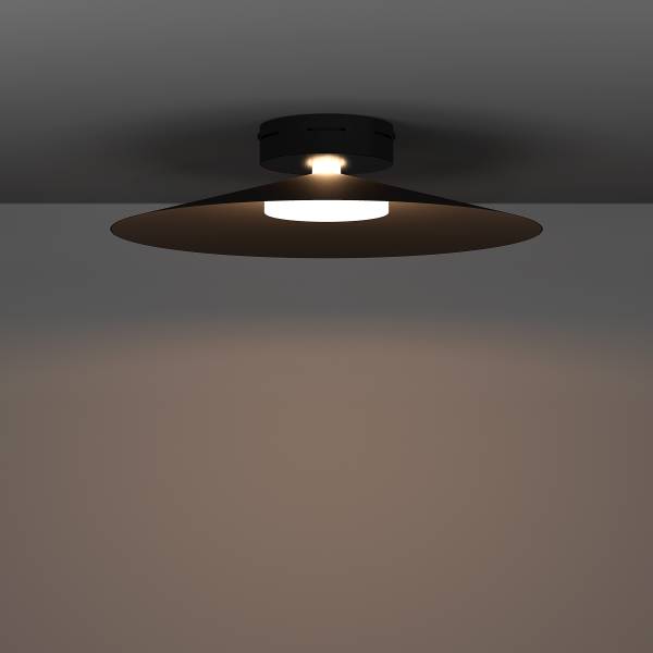 LED-Deckenleuchte Conomavilla-Z Stahl - Schwarz - 1-flammig