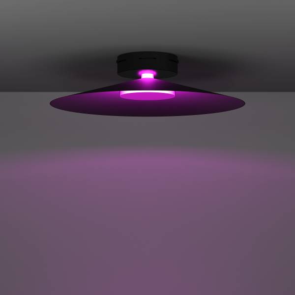 LED-Deckenleuchte Conomavilla-Z Stahl - Schwarz - 1-flammig