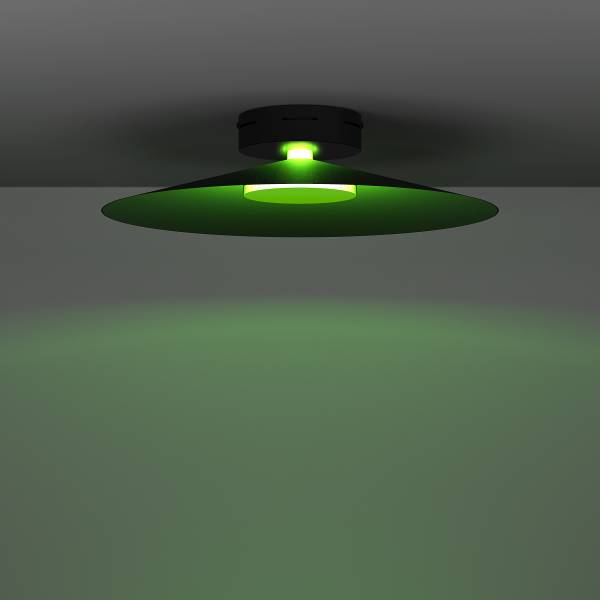 LED-Deckenleuchte Conomavilla-Z Stahl - Schwarz - 1-flammig