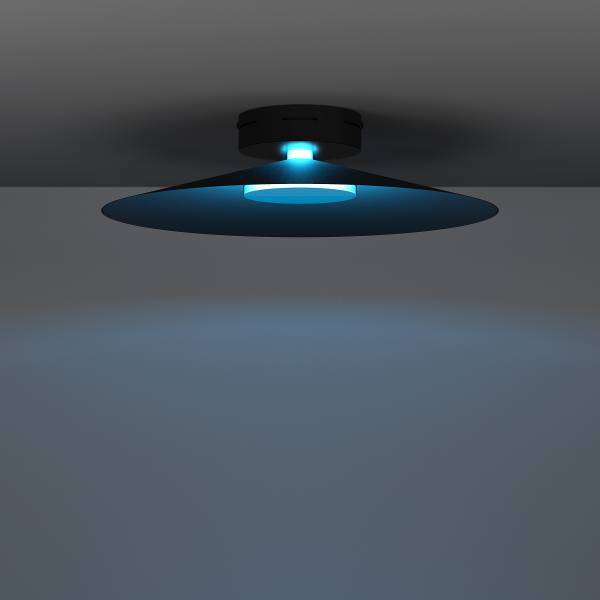 LED-Deckenleuchte Conomavilla-Z Stahl - Schwarz - 1-flammig