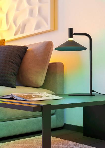 Lampada da tavolo LED Conomavilla-Z Acciaio - Nero - 1 punt luce