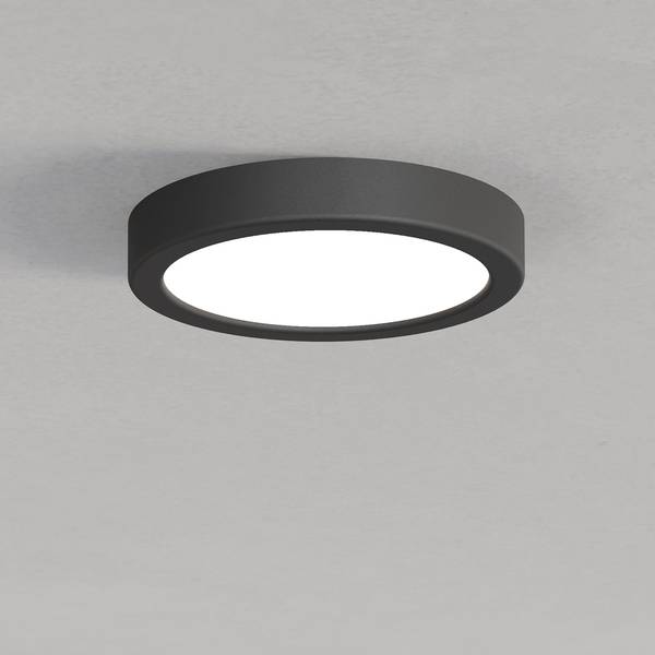 Lampada da soffitto LED Fueva 6 rotonda Materiale plastico - 1 punto luce - Nero - Diametro: 17 cm