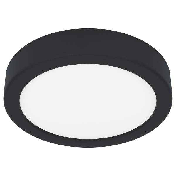 Lampada da soffitto LED Fueva 6 rotonda Materiale plastico - 1 punto luce - Nero - Diametro: 17 cm