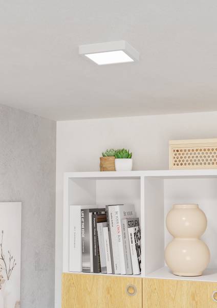 Lampada da soffitto LED Fueva 6 Materiale plastico - 1 punto luce - Bianco - 15 x 15 cm