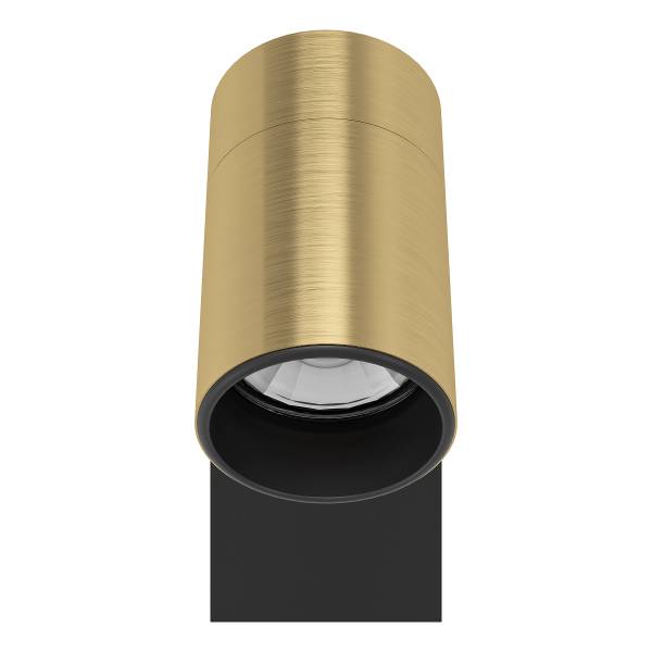Lampada da parete Cumaribo Acciaio - Nero / Ottone - 1 punto luce