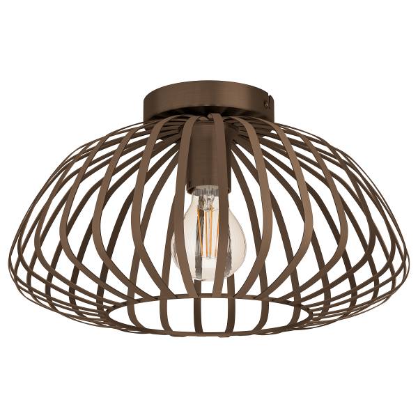 Plafondlamp Espinal staal - bronskleurig - 1-lichts