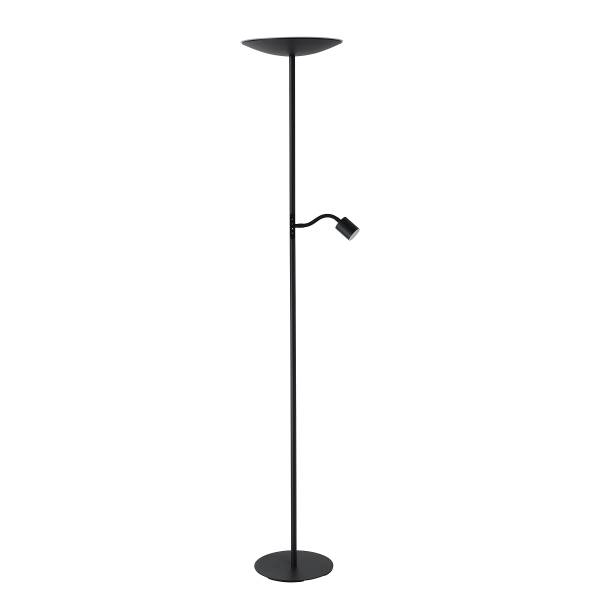 Lampadaire LED Conivarino Acier - 2 ampoules - Noir