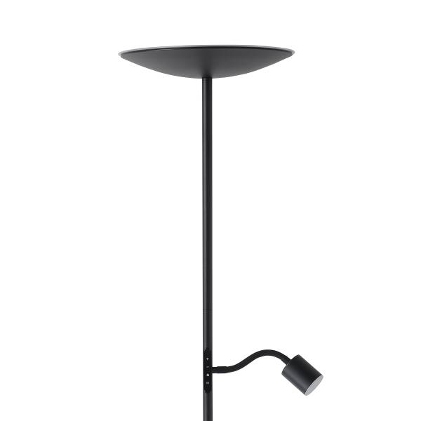 Lampadaire LED Conivarino Acier - 2 ampoules - Noir