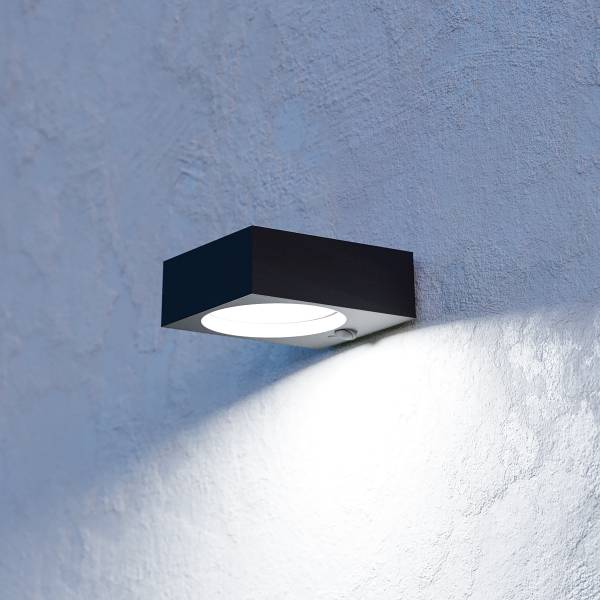 Applique solaire Darfano Plastique - Noir - 1 ampoule