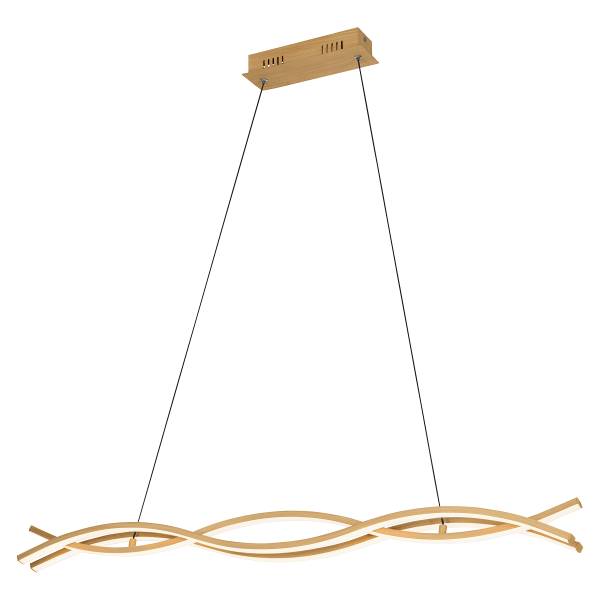 Lampada a sospensione LED Lasana 4 Alluminio / Acciaio - HellMarrone / Bianco - 3 punti luce