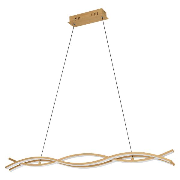 Lampada a sospensione LED Lasana 4 Alluminio / Acciaio - HellMarrone / Bianco - 3 punti luce