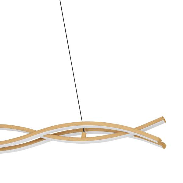 Lampada a sospensione LED Lasana 4 Alluminio / Acciaio - HellMarrone / Bianco - 3 punti luce