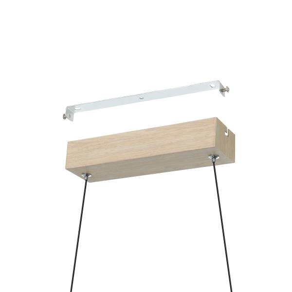 Lampada a sospensione LED Lasana 4 Alluminio / Acciaio - HellMarrone / Bianco - 3 punti luce