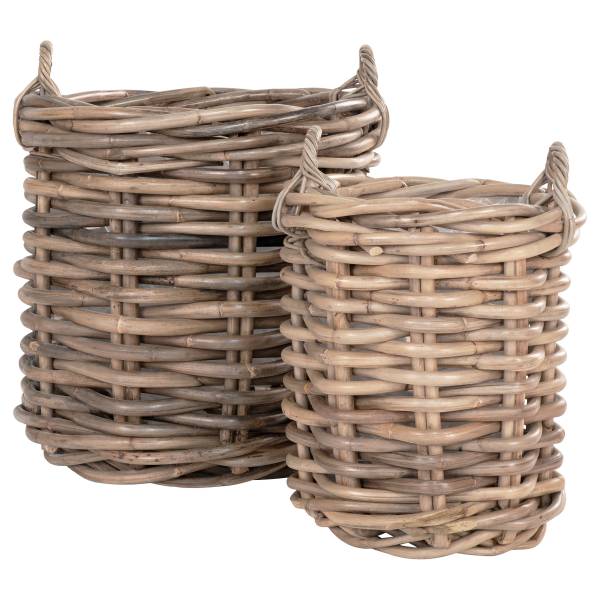 Set plantenmanden Lengam 2-delig rotan