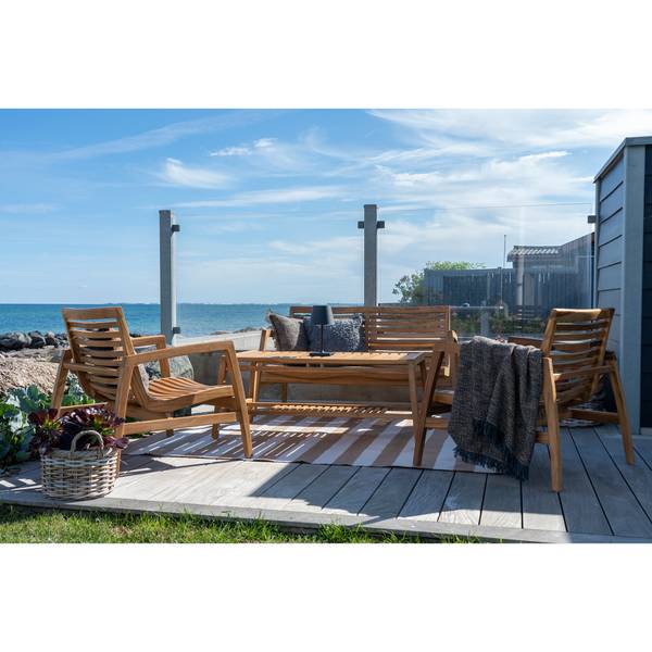 Massives Loungeset Merouj 4-teilig Teak massiv