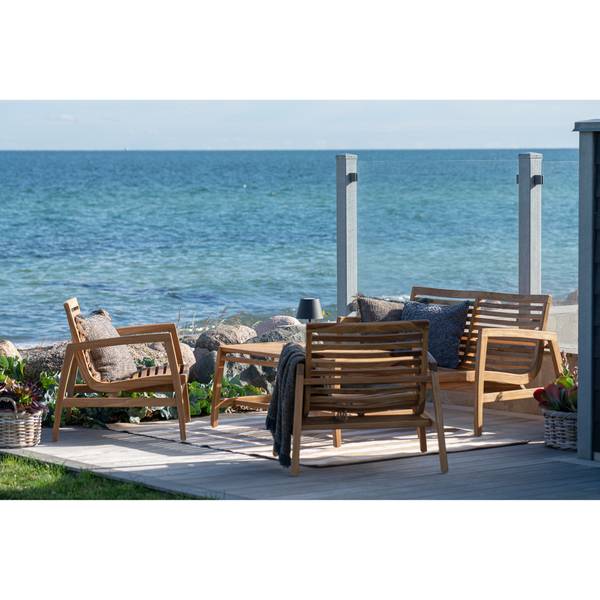 Massives Loungeset Merouj 4-teilig Teak massiv