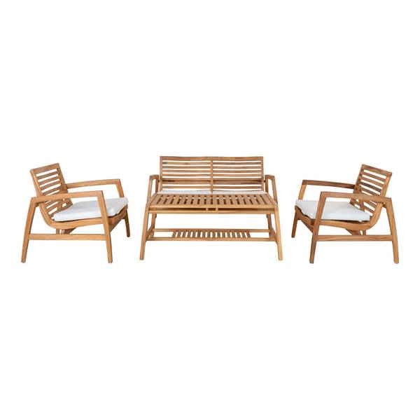 Massives Loungeset Merouj 4-teilig Teak massiv