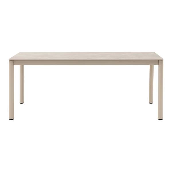 Gartentisch Orrama Keramik / Aluminium - Beige - Breite: 200 cm